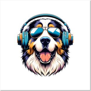 Great Pyrenees Smiling DJ with Harmonic Vibes Posters and Art